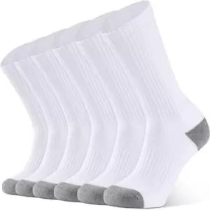 2er-Pack Crew-Sport sportlich lässig klassische solide einfarbige Baumwollsocken für Herren Arbeit 7-11 - Bild 1 von 9