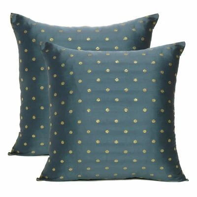 Capa de almofada arte brocado de seda decoração para casa travesseiro reversível conjunto de 2 peças - Imagem 1 de 4