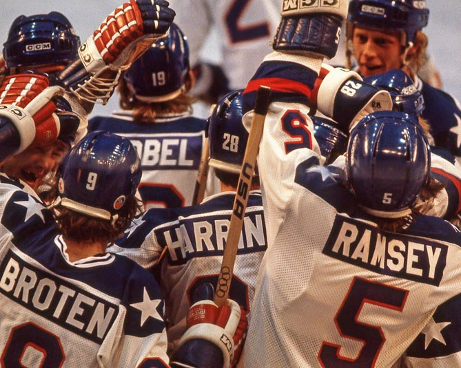 1980 Miracle on Ice USA HOCKEY 16x20 Photo Olympics Celebration Print Poster - Image 1 of 1