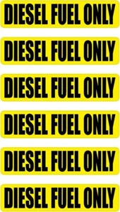 6 pegatinas solo combustible diésel calcomanías etiqueta tanque de gasolina camión de vinilo lata bio precaución Yelw - Imagen 1 de 1