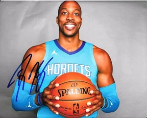 HORNETS NEW STAR DWIGHT HOWARD SIGNED CHARLOTTE HORNETS 8X10 PHOTO W/COA MAGIC - Picture 1 of 1