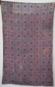 Coperte lenzuola trapunte Kantha vintage indiane superfine altissima qualità - Foto 1 di 3