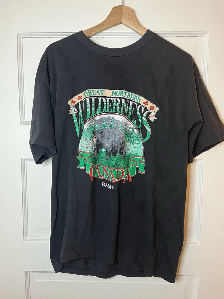 Camiseta Banff Great Northern Wilderness Canada Vintage Bear Foto 1 de 4