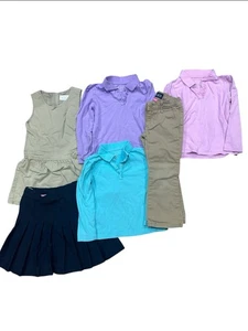 6 Pc Girls Size 4 XS School Uniform LOT Clothing Lands End Childrens Place TCP - Picture 1 of 4