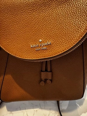 Cartera mochila de cuero Kate Spade - coñac Foto 1 de 4