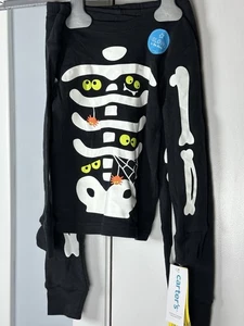 Carter’s TALLA 2T Dos Piezas Halloween Pjs NUEVO Brilla en la Oscuridad Skelton - Imagen 1 de 6