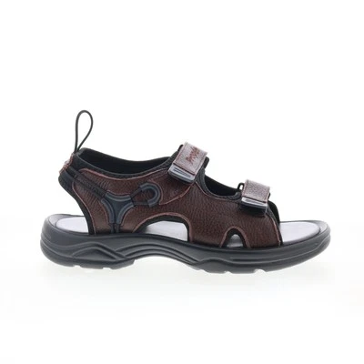 Propet SurfWalker II MSV023LBR Mens Brown Leather Strap Sport Sandals Shoes - Image 1 of 4
