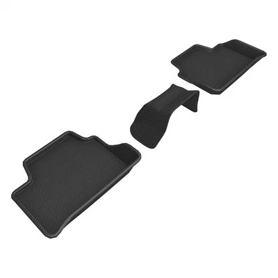 All Weather Floor Mat Set Fit 19-21 BMW 330i 330e Black Rear Kagu - Image 1 of 4