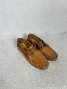 Chatham, Women's Plain Tan Penang Lace Up Deck Shoes, Size UK 8 - New - Picture 1 of 9