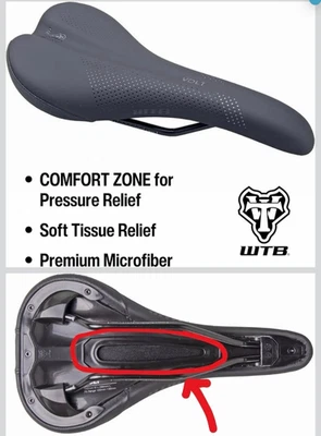 WTB Volt Steel Saddle - Black, 142 x 265 mm 2024, slightly used. - Image 1 of 2