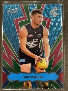2025 Select AFL Footy Stars Kmart Neon Thunderbolt Sam Walsh Carlton - Picture 1 of 3