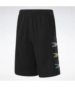 Reebok French Terry Fleece Athletic Shorts Black S (8) - Picture 1 of 2