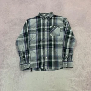 DC Shoes Shirt checked patterned long sleeve shirt with chest pocket Men's S - Picture 1 of 5