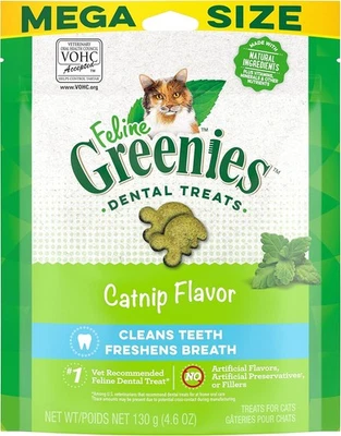 Greenies Feline Adult Dental Cat Treats, Catnip 4.6 Ounce (Pack of 1),  - Image 1 of 4
