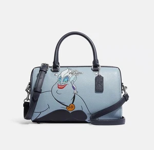 Disney X Coach Ursula Leder Rowan Umhängetasche Tasche Blau Schwarz Villains Collab - Bild 1 von 5