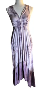 NWT Gypsy 05 Medium Earthday Tie-Dye Maxi Dress Cotton Purple Boho Festival - Picture 1 of 7