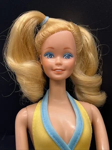 Vintage 1980 My First Barbie #1875 Yellow & Blue Outfit Superstar Era - Picture 1 of 24