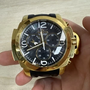 Invicta Coalition Forces Gold Tone Silicone Band Chronograph Watch - Picture 1 of 3