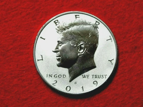 2019 S  KENNEDY APOLLO 11 ENHANCED REVERSE PROOF HALF DOLLAR  ITEM#77 Cover