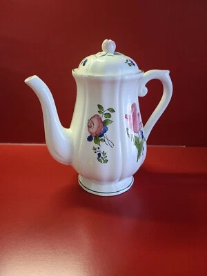 GIEN SUPERBE CAFETIÈRE MODÈLE LORRAINE ROSE EN FAÏENCE DE GIEN  - Photo 1/4
