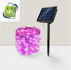 Solar Power Led String Fairy Purple Deco Lights Garden Outdoor Party Christmas - Picture 1 of 9