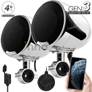 Sistema de Audio Altavoz Bluetooth Impermeable 600W Motocicleta Estéreo AUXILIAR USB MP3 - Imagen 1 de 9