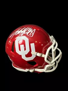 Minicasco de velocidad firmado por Adrian Peterson Oklahoma Sooners (Beckett) - Imagen 1 de 4