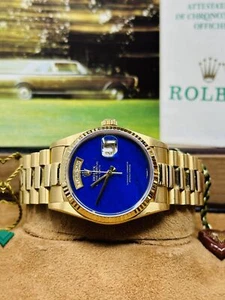 Rolex President Day-Date Factory Lapis Dial 18038 Complete Set Unpolished  - Picture 1 of 12