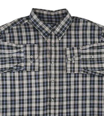 Camisa Cherokee Para Hombres XL Azul A Cuadros Manga Larga Abotonada Informal Exterior Ropa de Trabajo Foto 1 de 4