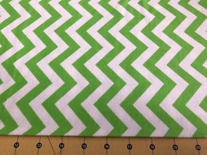 Bright Green Chevron Flannel Fabric Sold By The Yard #1869 - Picture 1 of 1