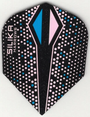 White and Blue SILIKA COLORSHIFT Harrows Dart Flights: 3 per set