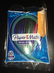 Paper Mate Mechanical Pencils 0.7mm HB #2 Assorted Colors 30 Count Write Bros. - Picture 1 of 2