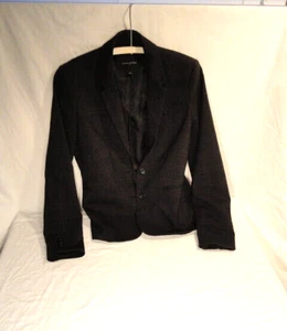 Banana Republic - Grey and Red Plaid Blazer Women's Sz 4 Petite Button Front - Picture 1 of 3