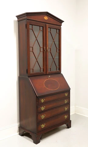 JASPER "Generations" Inlaid Mahogany Chippendale Style Secretary Desk Cover