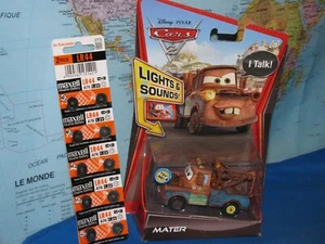 DISNEY PIXAR CARS 2 TALKING MATER LIGHTS & SOUNDS +10 EXTRA BATTERIES INCLUDED - Picture 1 of 12