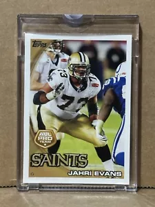 Jahri Evans Drew Brees 2010 Topps Vault 1st Edition Blank Blank #319 (#1/1) SP - Picture 1 of 2