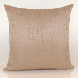 Beige Sand Throw Pillow Cover, Decorative Pillow Cover - Satin Blend - Picture 1 of 5