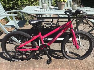 Girl's Dawes pink mountain bike 20 inch wheels with grip shift gears 5 Speed
