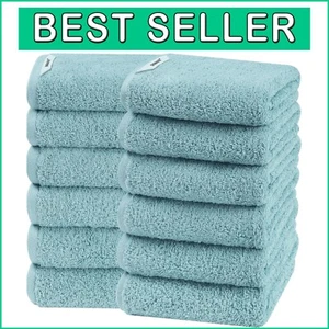 Soft and Fluffy 12-Pack Hand Towels with Beautiful Gift Packaging - Blue - Picture 1 of 11