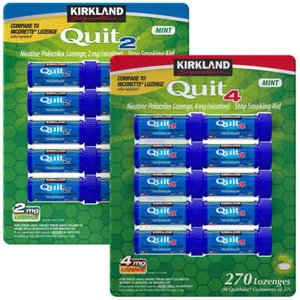 Kirkland Signature Quit Lozenges 2mg. or 4mg., 270 Pieces - Picture 1 of 4