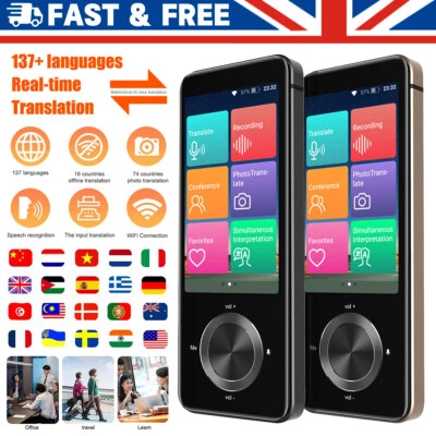 2023 Language Translator Device Real-time Smart Instant Voice 137+ Languages UK
