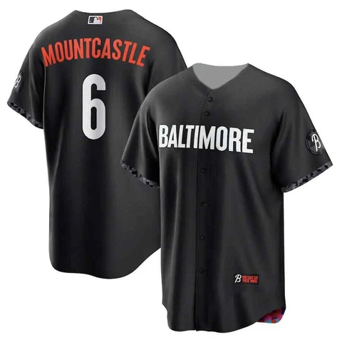 Ryan Mountcastle #6 Baseball Jsy 2023 Season Black Gift Fan Orioles Print Cover
