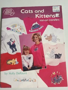 Cats and Kittens iron-on Transfers by Holly DeFount---1993 booklet - Picture 1 of 11