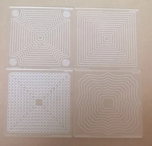 4 CLARITYSTAMP GROOVI Pergament Prägeplatte A5 Quadrate - Bild 1 von 1