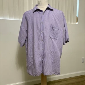 Michael Brandon Men’s Lilac Short Sleeve Button Down Dress Shirt XXL - Picture 1 of 5