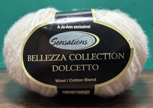 Sensations Bellezza Dolcetto Yarn #1-Cream Wool Nylon Cotton Blend 1 3/4 oz - Picture 1 of 4