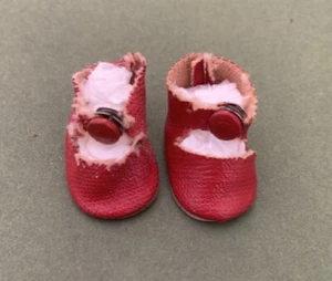 Vogue Ginny Red Center Snap Shoes 1950’s - Picture 1 of 3