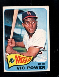 1965 TOPPS #442 VIC POWER VG+ ANGELS UER *X92823