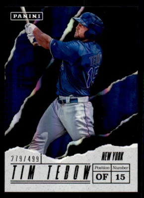 2017 Panini Father's Day #TT Tim Tebow Baseball Rookie Mets #/499 (ref 37566) - Image 1 of 2