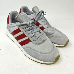 Adidas Mens 13.5 Classic Sneakers Shoes Gray Red Stripes